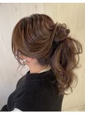 結婚式/参列/ポニーテール