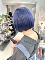 ヴェイン 渋谷(vain)&nbsp;丸みボブ/内巻きボブ/緑にならないブルーカラー