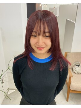 キー(kii) ダブルカラー ボルドーカラー  福岡 天神 薬院 今泉