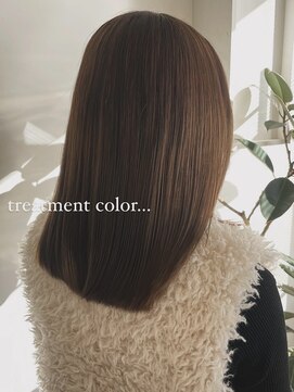 ヘアーアイスカルテット(HAIR ICI QUARTET) 縮毛矯正ロング♪コスメストレート髪質改善ココアベージュ