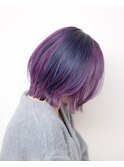 パープル#ラベンダー#ダブルカラー#ウルフレイヤー#ケアブリーチ