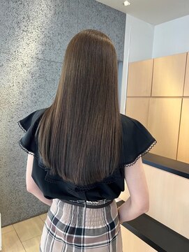 ビームズヘア 藤が丘店(Bee Ms HAIR) サラツヤロングベージュカラーブリーチしない透明感カラー