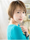 襟足すっきり流し前髪小顔シンプルショートa大宮20代30代40代