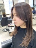 顔周りカット　小顔　艶髪　髪質改善
