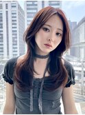 大人くびれ巻きレイヤーカット暖色カラーMI-48