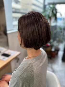 ソイクフ 四条大宮店(SOY-KUFU) 20代30代40代◎チェリーブラウンカラー似合わせカットミニボブ