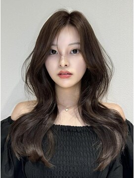 ノイズオオサカ 天王寺店(NOISM OSAKA) 20代30代40代くびれミディ韓国ヘア小顔外ハネミディアムアッシュ