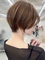 アッシュ 茗荷谷店(Ash)&nbsp;艶髪小顔マッシュショートカットココアブラウン丸みショートボブ