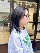 ノーム(norm)&nbsp;ミディアムレイヤーカット/ダークアッシュ/暗髪/黒髪/小顔