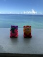 カナロアバイボニークチュール(KANALOAbyBONNY COUTURE) 子供が作った手作りシーサー。毎年の家族旅行は大好きな沖縄です