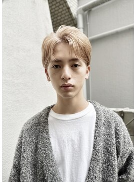 プランツヘアー リバースセンターパート コンマバング メンズショート博多美容室