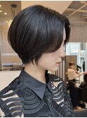 レイヤーカット ボブ切りっぱなしボブ髪質改善表参道