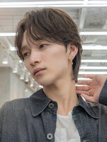 フィフス 栄(fifth)&nbsp;フェザーパーマで魅せる大人の毛流れセンターパートウルフ◎