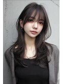 【Lloyd 大宮】ダークブラック×小顔レイヤースタイル