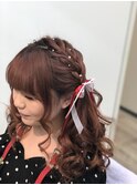 ((ulea))編み込みハーフアップ♪