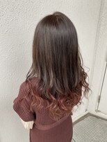カプア 仙台駅前店(Kapua)&nbsp;グラデーションカラー　ブラウン　レッドオレンジ