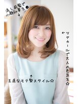 20代30代大人可愛い/ミディアムウルフ/レイヤー/ワンカール/小顔