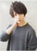 【Silk-lei】ネイビーカラー_マッシュツーブロック