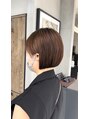 オーブ ヘアー リヒト 松本店(AUBE HAIR licht) 切りっぱなしボブ！ぱっつん耳掛けも可愛いです◎