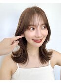 小顔ヘルシーレイヤースタイル透明感カラー【修】20代30代40代