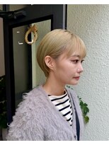 レンク(LENC)&nbsp;丸みショートボブ/ブロンド