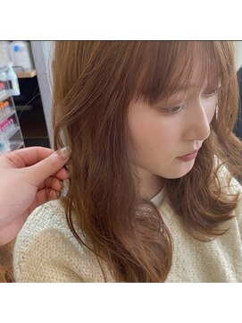 ナンバー ジルバ 立川(N° jillva) 韓国/髪質改善/縮毛矯正/オレンジ/暖色系/ミディアム/前髪カット