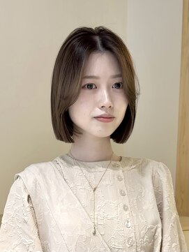 ミル(milu) 【ami】ボブ/切りっぱなしボブ/ベージュカラー/四条/河原町