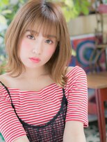 カバーヘア ブリス 志木南口駅前店(COVER HAIR bliss)&nbsp;ミルクティーカラー小顔外ハネボブボブディh3志木20代30代40代