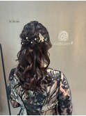 【ハーフアップ】自由が丘/自由が丘駅/ヘアセット/早朝