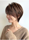 30代40代50代絶壁解消前髪あり小顔前下がり大人ショートボブNAYU