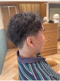 men's/波巻きツイストスパイラル/フェザーパーマ/サーフカール