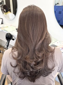 ラック(LUCK) ピンクブラウン/船橋/くすみベージュ/細めハイライト