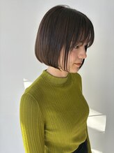 ヘアデザイン アンジェロ(Hair Design Angelo) 丸みボブ/マロンカラー/20代/30代/40代