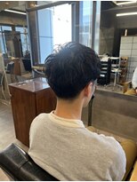 タメ(tame-)&nbsp;サーフカール/フェザーパーマ/ブルーブラック【都賀/メンズ】