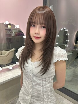 アディション 新宿(ADITION) ブリーチなしダブルカラー×髪質改善/韓国ベージュ艶髪新宿f