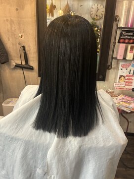 髪質改善縮毛矯正/ストレート/ワンレンカット/さら艶ヘアー