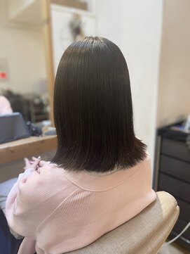アミュレ ヘア サロン(Amule hair salon) 自然な縮毛矯正外ハネスタイリング2026梅雨前メンテナンス