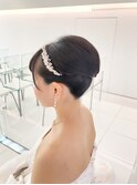 キレイな大人のヘアセット☆夜会巻きドレスヘア☆結婚式