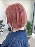 ピンクベージュボブ