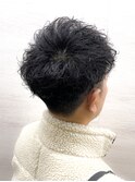 ツーブロック×ツイストピンパーマ