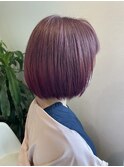 ボブ × ピンクグラデーション