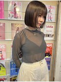 ぱつっとbob  秋ベージュ