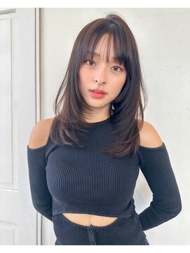 ベル 表参道Terrace(Belle) 好感度抜群！ワンカールミディアム×シースルーバング