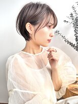 ショートボブ髪型30代40代50代前髪あり前髪なし面長丸顔【荒牧】