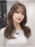 韓国レイヤーカット/セミロング/ヨシンモリ/大人巻き［薬院］
