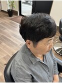 グレージュ×刈上げ