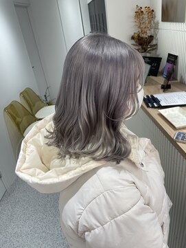 ペレ 渋谷(PELE) h_ デザインカラー/レイヤーカット/ウェットヘア/ベージュ