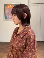 サラ 天神大名店(SARA) 【ボブスタイル】こっくりチェリーブラウン