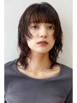 ガーデン 銀座(GARDEN) ウルフ/くびれヘア/アプリコットオレンジ/ハイライトカラー/夏