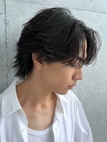原宿フェザーパーマニュアンスパーマ波巻きパーマセンターパート